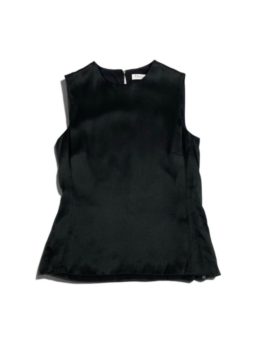 Dior Galliano Era Sleeveless Top Black Silk 38